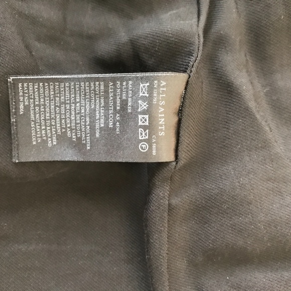 All Saints Leather Bales Biker Jacket - Picture 6 of 6
